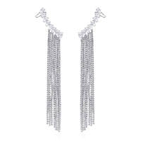 Zircon Earrings Exaggerated Tassel Earrings
