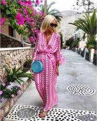 Bohemian Print Long Skirt Vacation Beach Skirt Casual Summer New Ladies Dress