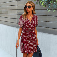 Polka Dot Waist Dress A-line Skirt