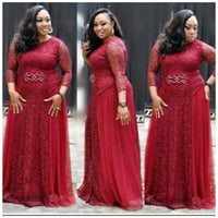 Woman Dresses Lace Navy Blue Red