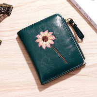 Small Wallet Female Short Simple Student Zipper Buckle Folding Coin Wallet