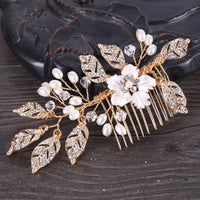 Golden Leaf Hairpin Hair Accessories New Wedding Dress Bridal Headdress