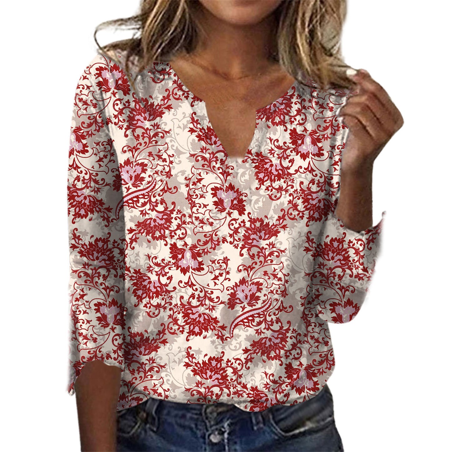 Women's Fashion Loose Summer Printed Top
