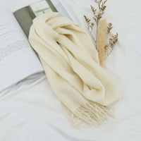 Solid Color High-grade Versatile Winter Thickened Wool Scarf For Women