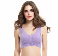Lace-free rimless sports bra