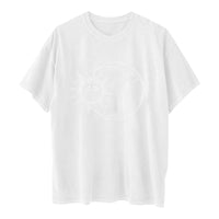 Printed Round Neck Short Sleeve Sun Moon Sun Moon Printed Top Women's T-shirt