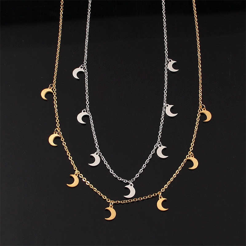 Female Stainless Steel Star Small Pendant Necklace - Chic Angle