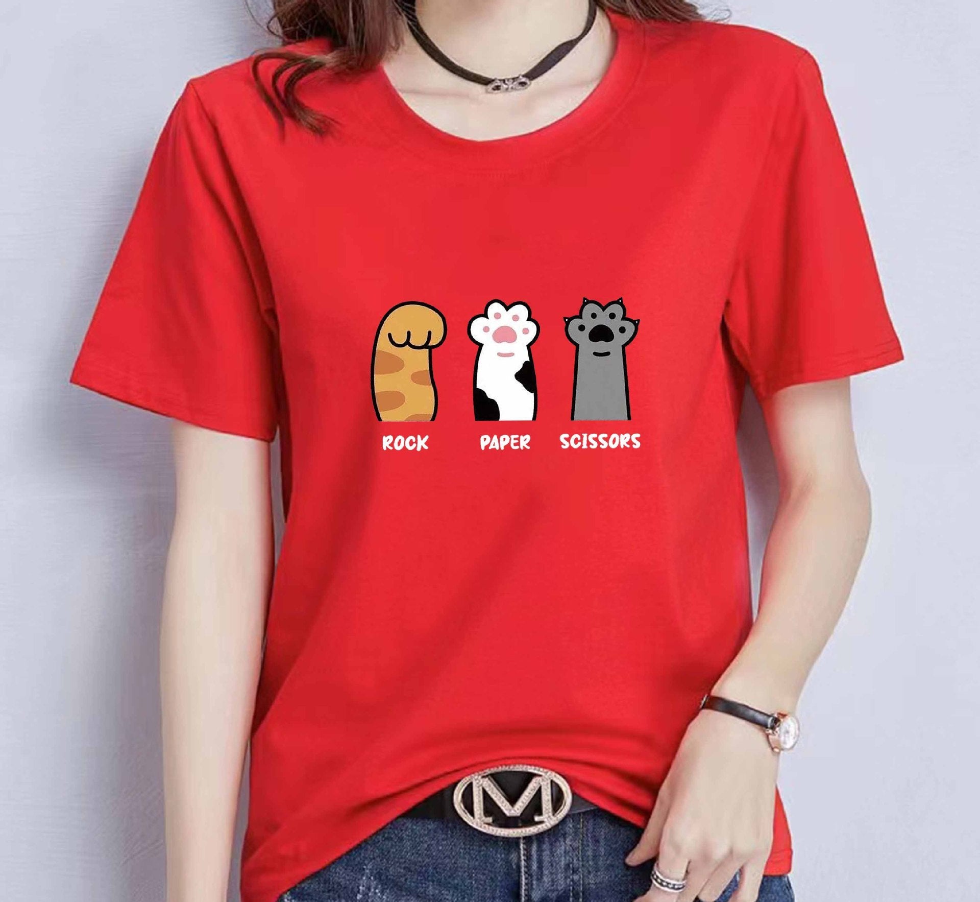 Loose Short Sleeve Casual T-shirt Plus Size Unisex Wear - Chic Angle