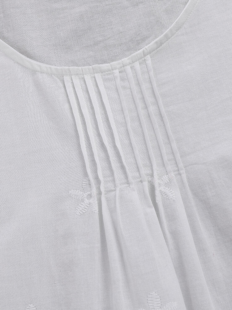 Women's Solid Color Hollow Pleated Stripes Sleeveless Vest