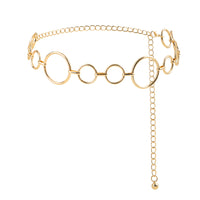 Simple Women's Waist Chain Metal Cutout Large Circle Sexy Body Chain