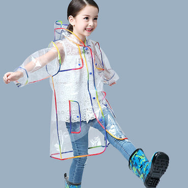 Transparent Thickening Eva Raincoat For Elementary School Students