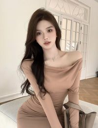 Pink Long-sleeved Dresses