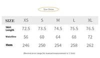 Vintage Cake A- Line Skirt Draping Casual Long Skirt