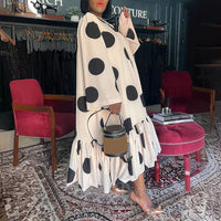Loose Big Hem Polka Dot Printing Dress