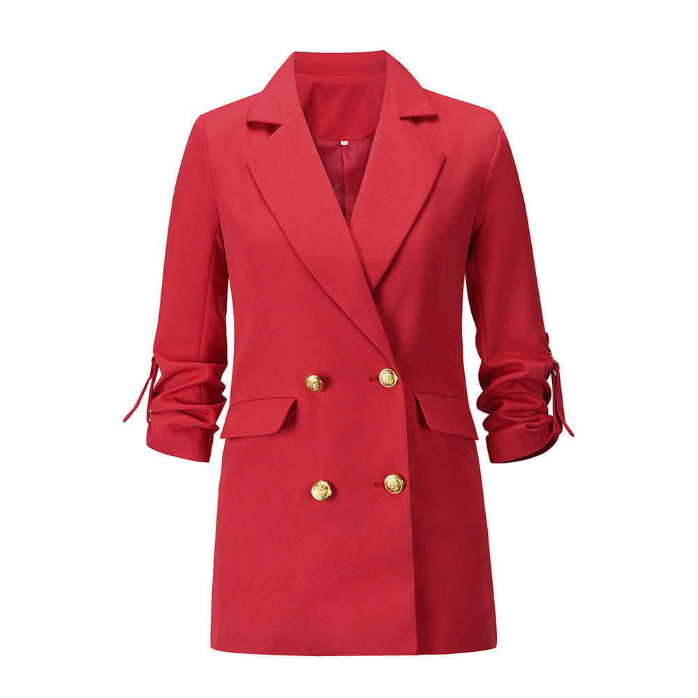 European And American Ladies British Polyester Small Suit