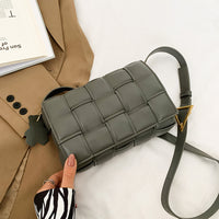 Bag Autumn Winter New Women's Bag Ins Woven Single Shoulder Bag