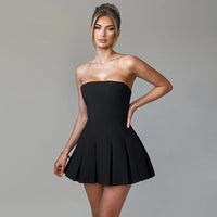 Summer Female Hot Girl Slim Tube Top Dress