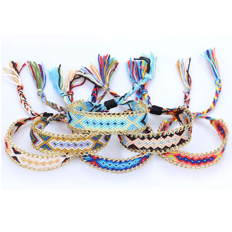Ethnic Style Hand Weaving Bracelet - Chic Angle