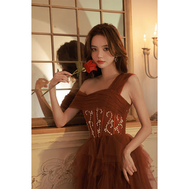 Temperament One Shoulder Bridal Cocktail