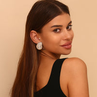 European And American Exaggerated Design Ornament Stainless Steel Plated 18K Jinhailuo Sticky Ear Studs