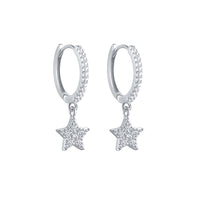 Women's Geometric Stars Diamond Personalized Earrings