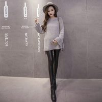 Stretchy Belly Lift Maternity Leather Pants