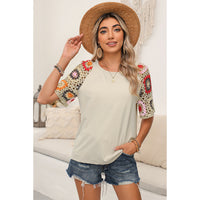 Casual All-match Crocheted Short-sleeved Top - Chic Angle