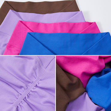 European And American Seamless Three-point Sports Shorts Women's Peach Hip Raise - Chic Angle