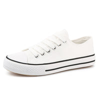 Spring New Korean Style Couple Candy Color Canvas Shoes Male Student Lace Up Casual Flat Shoes Trendy Cloth Shoes
