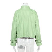 Korean style simple motorcycle fashion lapel jacket