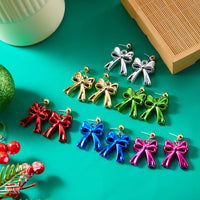 Color Bow Stud Earrings Fashion Multicolor