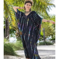 Rayon Printed Blooming Loose Vacation Robe Beach Dress Bikini Sun Protection Shirt