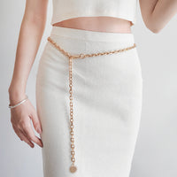 Waist Chain Lady New Simple Matte Hollow Punk Wind Chain Fashion 100 Go With Adornment Dress Belt Europe And America