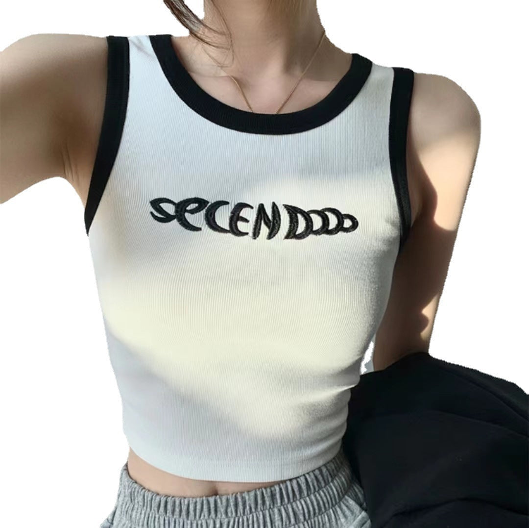 Women's Summer Thin Short-sleeved Navel Sleeveless Top