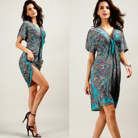 Plus Size Milk Silk Printed Midi Skirt Beach Dress