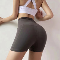 High waist ladies yoga shorts