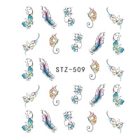 1pcs Nail Sticker Butterfly Flower Water Transfer Decal Sliders for Nail Art Decoration Tattoo Manicure Wraps Tools Tip JISTZ508