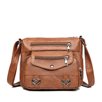 Shoulder Bag Soft Leather Fashion Multi-pocket Large Capacity Women's Bag