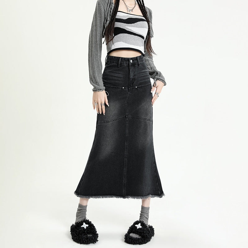 Fishtail Skirt High Waist Slimming A- Line Women