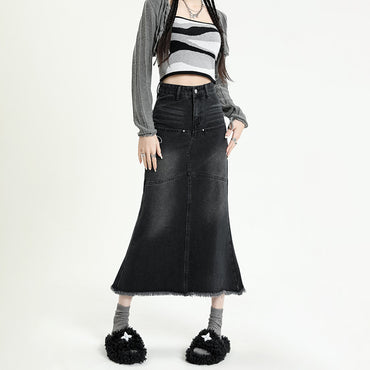 Fishtail Skirt High Waist Slimming A- Line Women