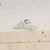 Micro-inlaid Inlaid Zirconium Christmas Snowflake Pendant Earrings Niche