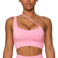 Seamless Solid Color Knitted High Elastic Sports Bra Underwear Yoga Pants