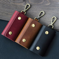 First Layer Cowhide Coin Purse Car Multifunctional Keychain