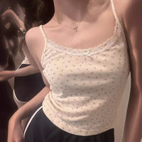 U-neck Floral Short Sleeved Short Top For Women