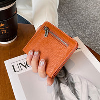 Women's Short Leather Wallet Large Capacity