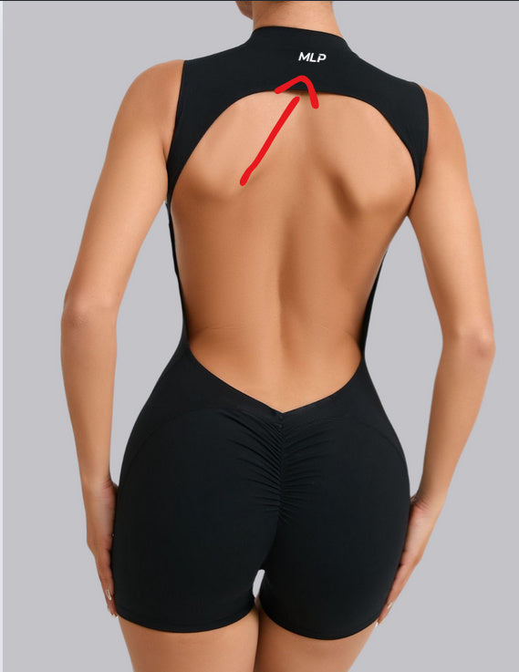 Sleeveless Back Hollow Yoga Jumpsuit Summer Sports Clothing