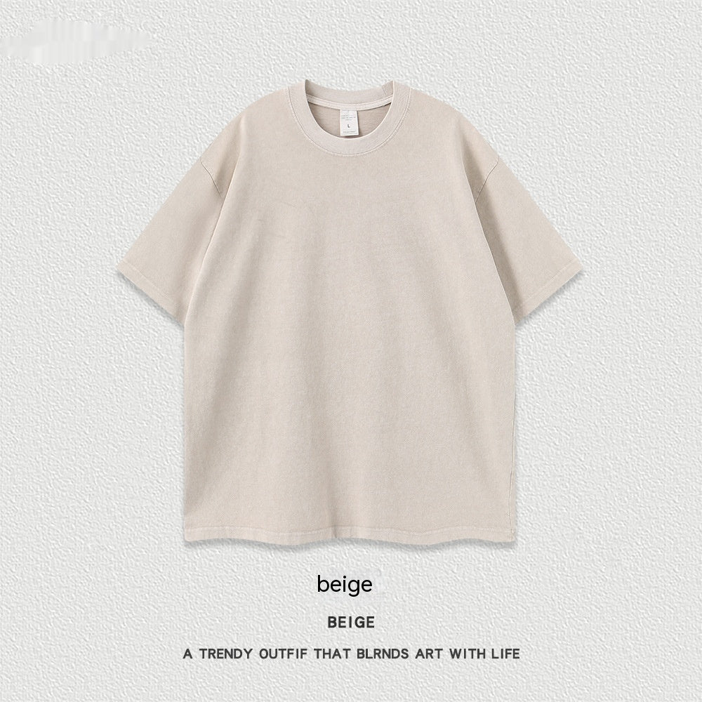 Women's American-style Distressed Linen Cotton Short Sleeve