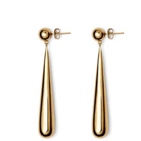 Long Water Drop Earrings Fashion Cold Wind Steel Drop Earrings Smooth Stainless Steel Long Ear Water Drop Earrings For Women
