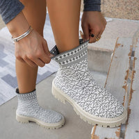 New Flying Woven Sports Independent Plus Size Women's Short Boots