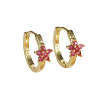 Silver Needle Geometric Stars Rhinestone Earrings Women's Fashion